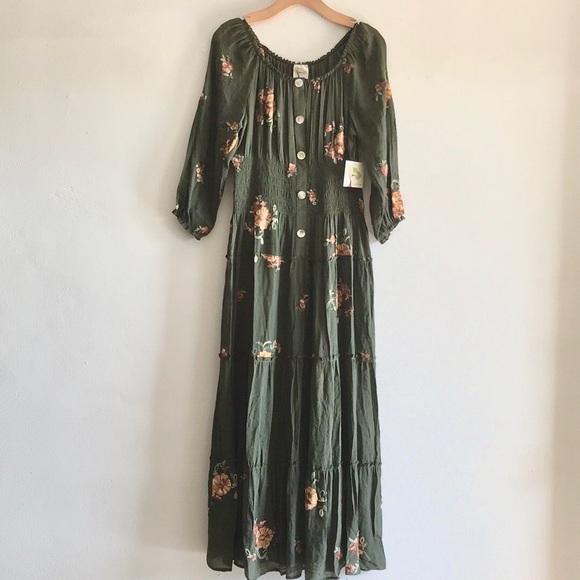 . Anthropologie fig and flower Boho Maxi Dress S - Picture 2 of 10
